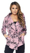 Pink Camouflage Draped Hooded Jacket